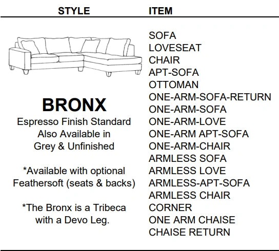 Stylus Sofas BRONX SOFA