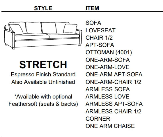 Stylus Sofas STRETCH SOFA