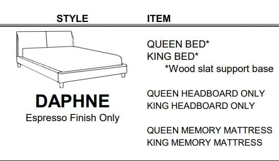 Stylus Sofas DAPHNE QUEEN BED
