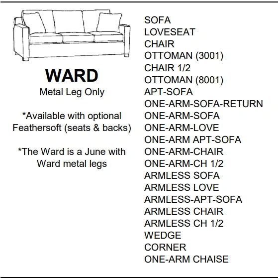 Stylus Sofas WARD SOFA