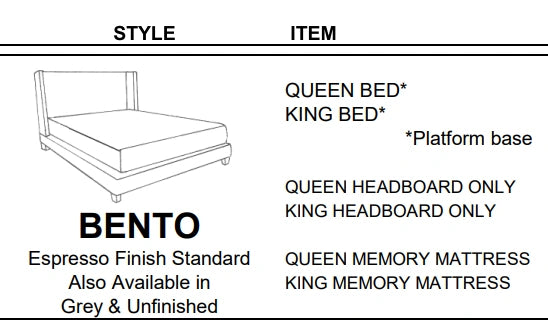 Stylus Sofas BENTO QUEEN BED