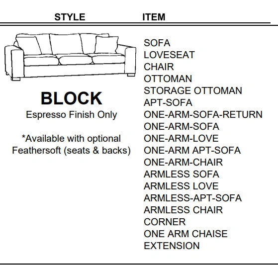 Stylus Sofas BLOCK SOFA