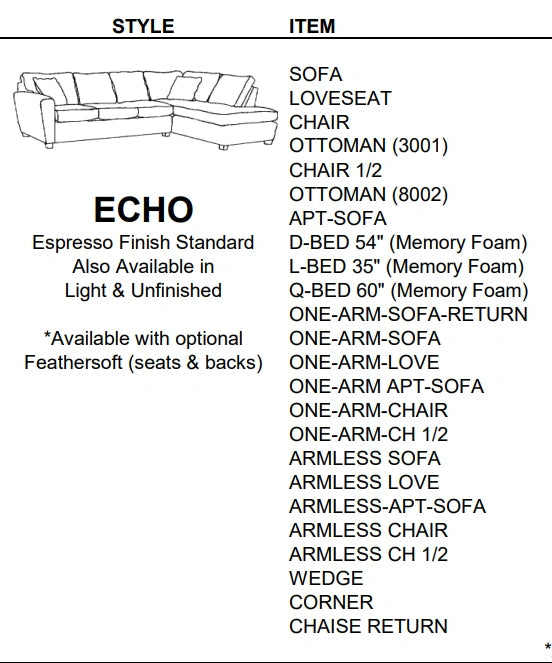 Stylus Sofas ECHO SOFA