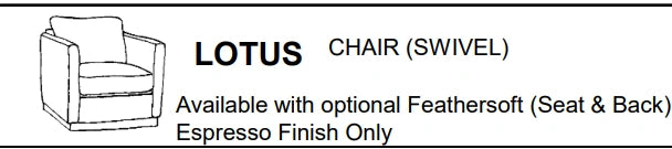 Stylus Sofas LOTUS CHAIR (SWIVEL)