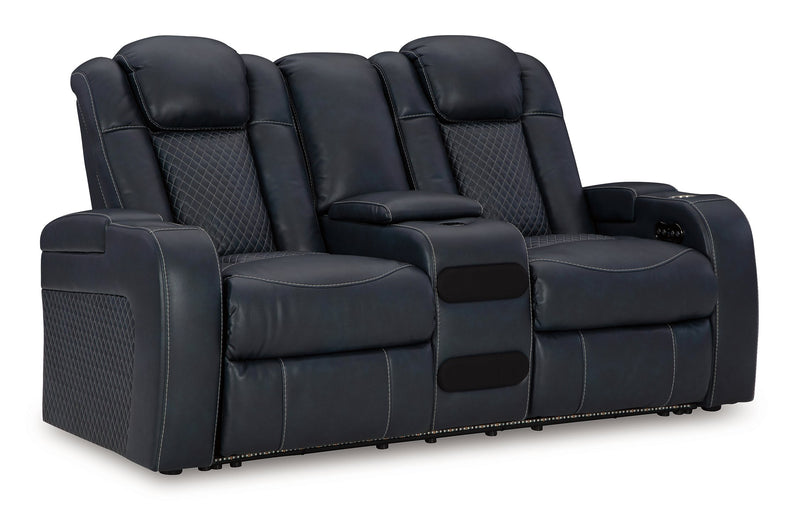 Fyne-Dyme Power Reclining Loveseat with Console - Coastal Roots Furniture (Courtenay, BC)