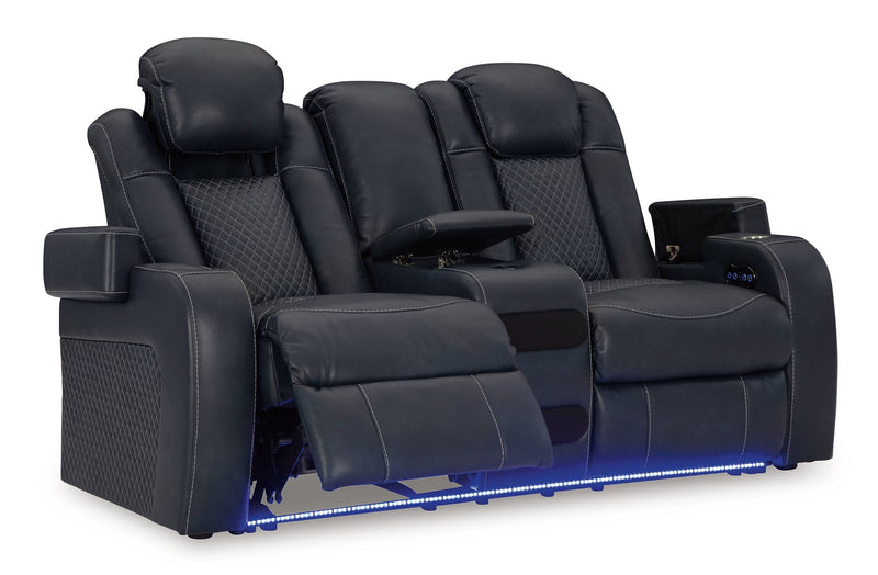 Fyne-Dyme Power Reclining Loveseat with Console - Coastal Roots Furniture (Courtenay, BC)