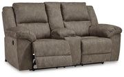 Laresview Reclining Loveseat with Console - Coastal Roots Furniture (Courtenay, BC)