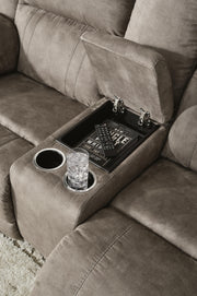 Laresview Reclining Loveseat with Console - Coastal Roots Furniture (Courtenay, BC)