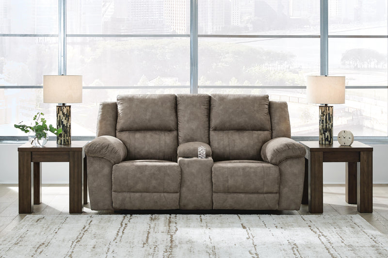 Laresview Reclining Loveseat with Console - Coastal Roots Furniture (Courtenay, BC)
