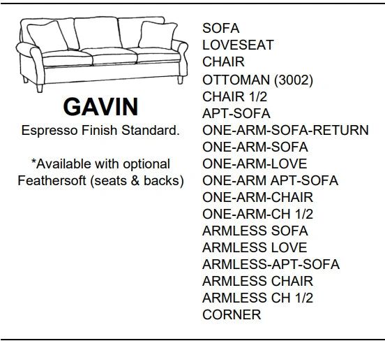 Stylus Sofas GAVIN SOFA