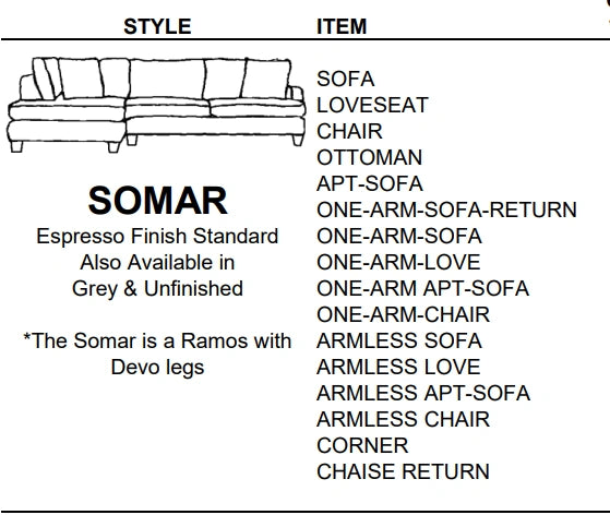 Stylus Sofas SOMAR SOFA