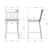 Lawrence non swivel stool - 40204-26