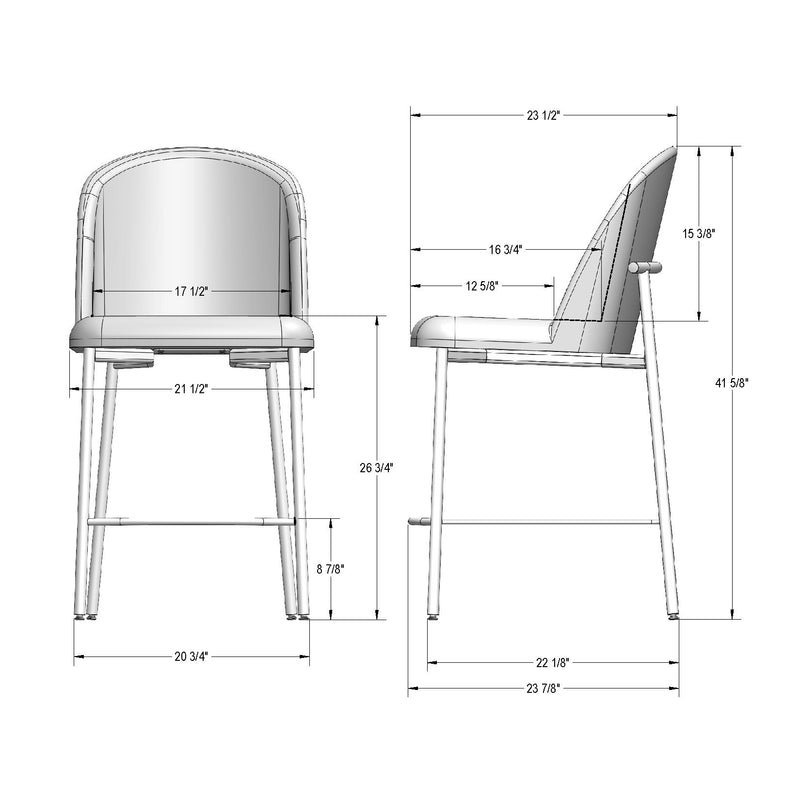 Luongo non swivel stool - 40349-26
