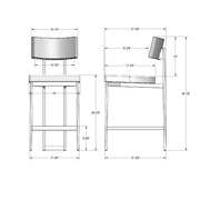 Lucas non swivel stool - 40356-26