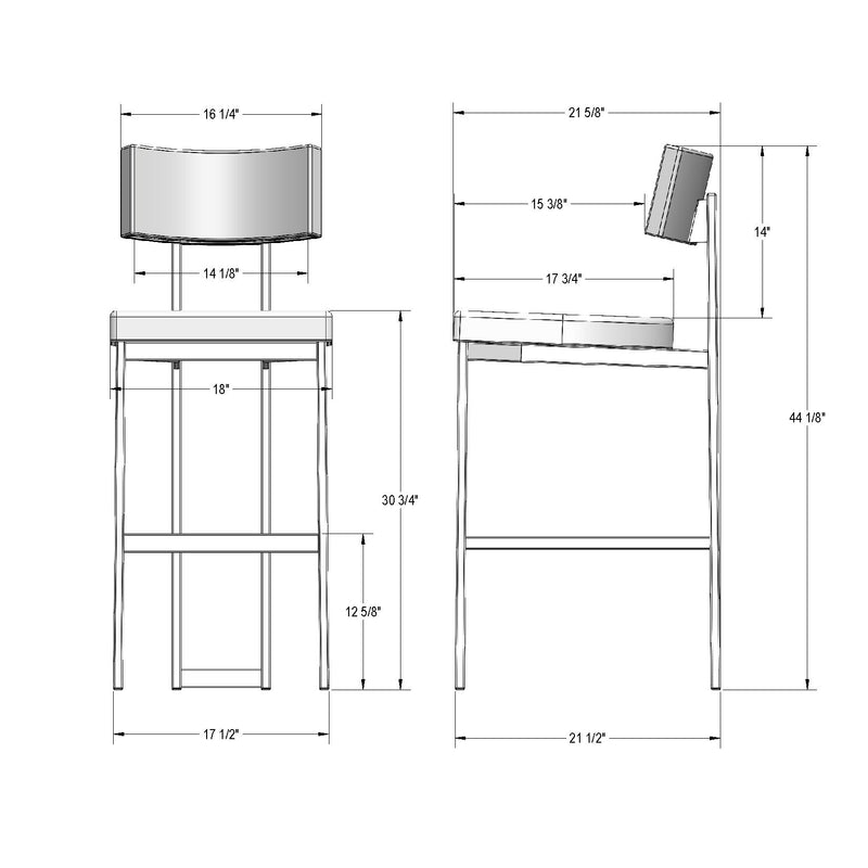 Lucas non swivel stool - 40356-30