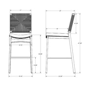 Abby non swivel stool - 40358-30