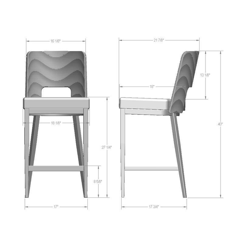 Chase non swivel stool - 40364-26