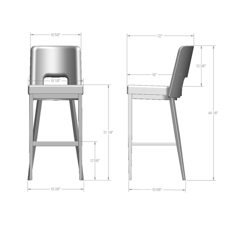 Bryana non swivel stool - 40365-30
