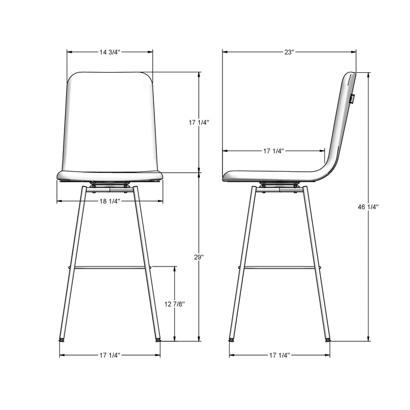 Bray swivel stool - 41333-30