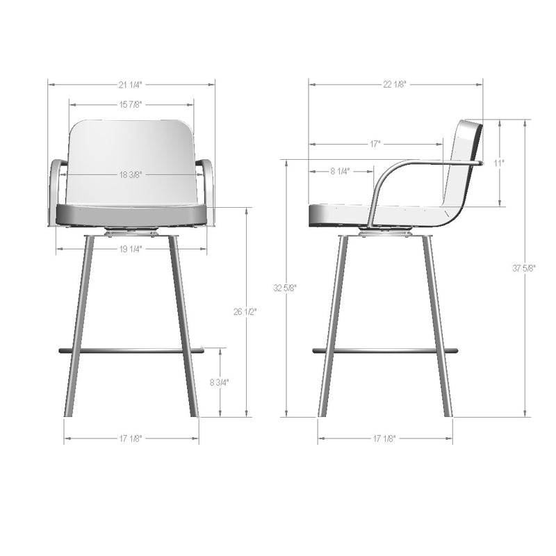 Tricia swivel stool - 41353-26