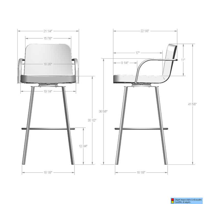 Tricia swivel stool - 41353-30
