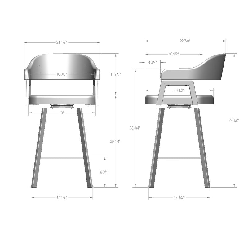 Carmen swivel stool - 41362-26