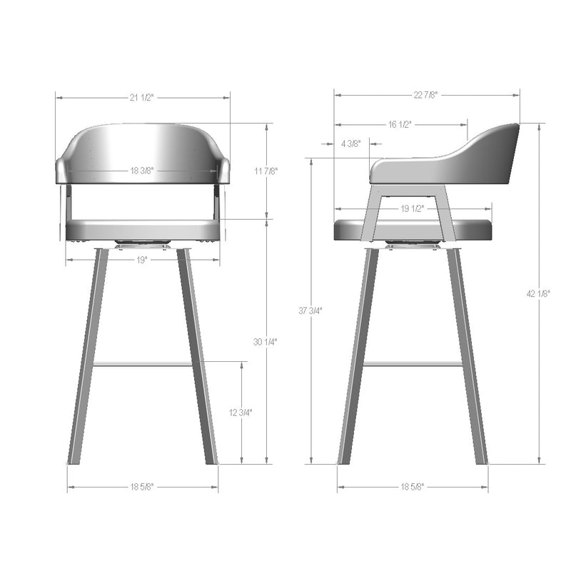 Carmen swivel stool - 41362-30
