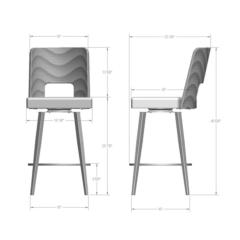 Bryana swivel stool - 41365-26