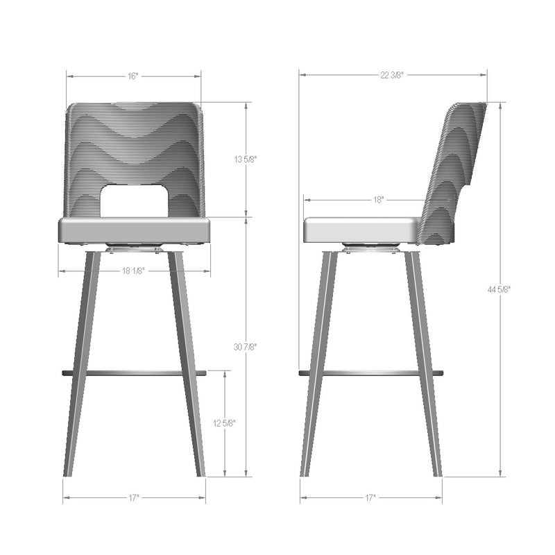 Bryana swivel stool - 41365-30