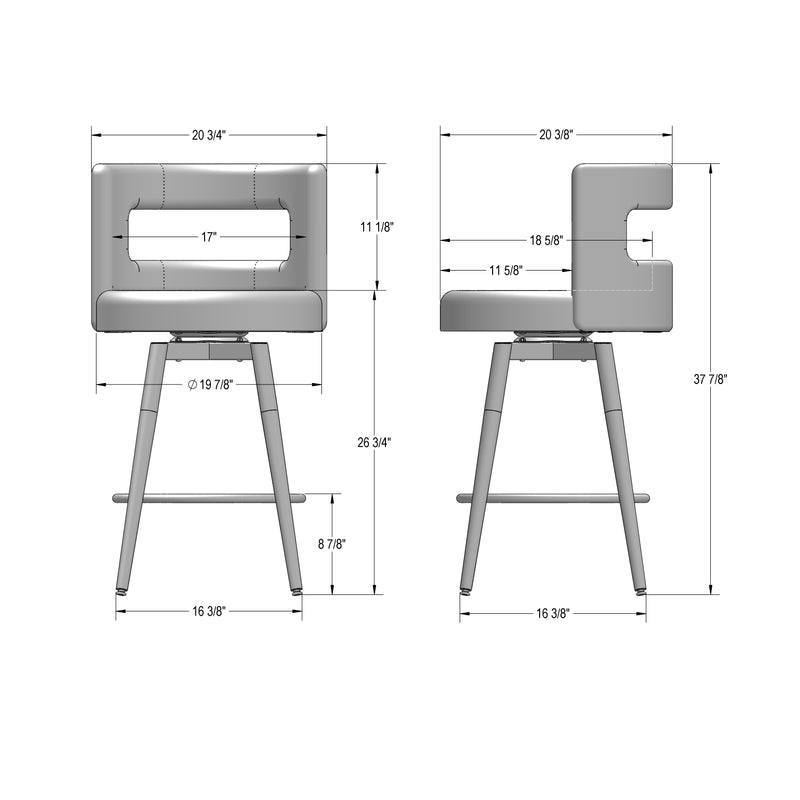 Curtis swivel stool - 41368-26