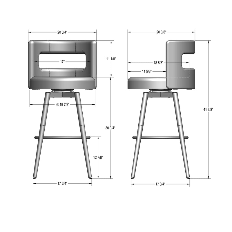 Curtis swivel stool - 41368-30