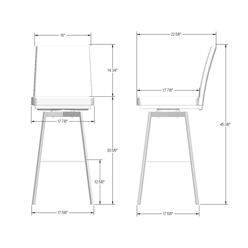 Dorian swivel stool - 41373-30
