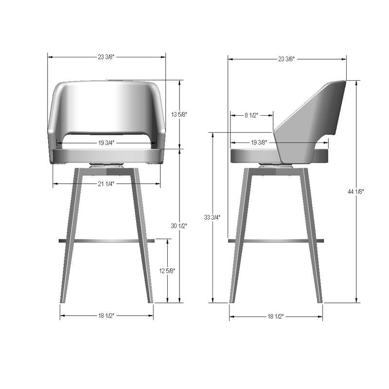 Lorna swivel stool - 41374-30
