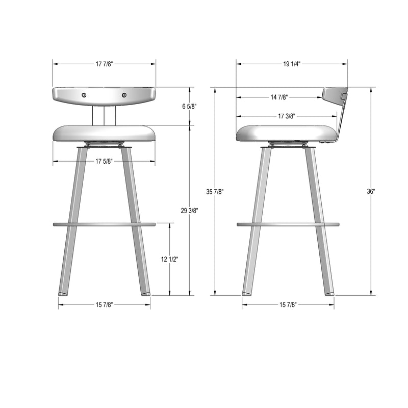 Asher swivel stool - 41381-30