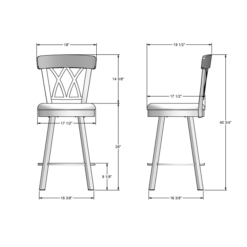 Brittany swivel stool - 41405-26