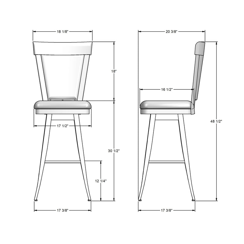 Eleanor swivel stool - 41410-30