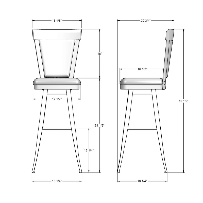 Eleanor swivel stool - 41410-34