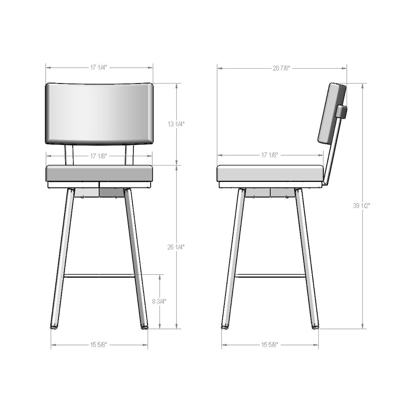 Wesley swivel stool - 41413-26