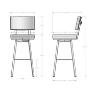 Wesley swivel stool - 41413-30