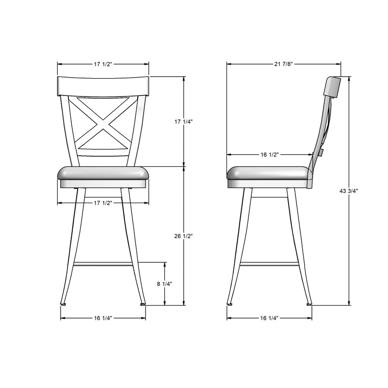 Kyle swivel stool - 41414-26