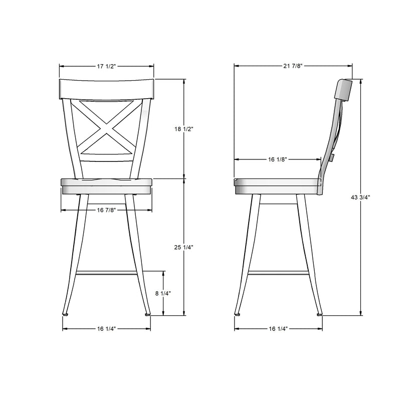 Kyle swivel stool - 41414-26B