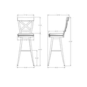 Kyle swivel stool - 41414-34