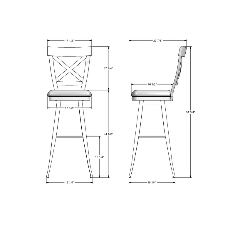 Kyle swivel stool - 41414-34