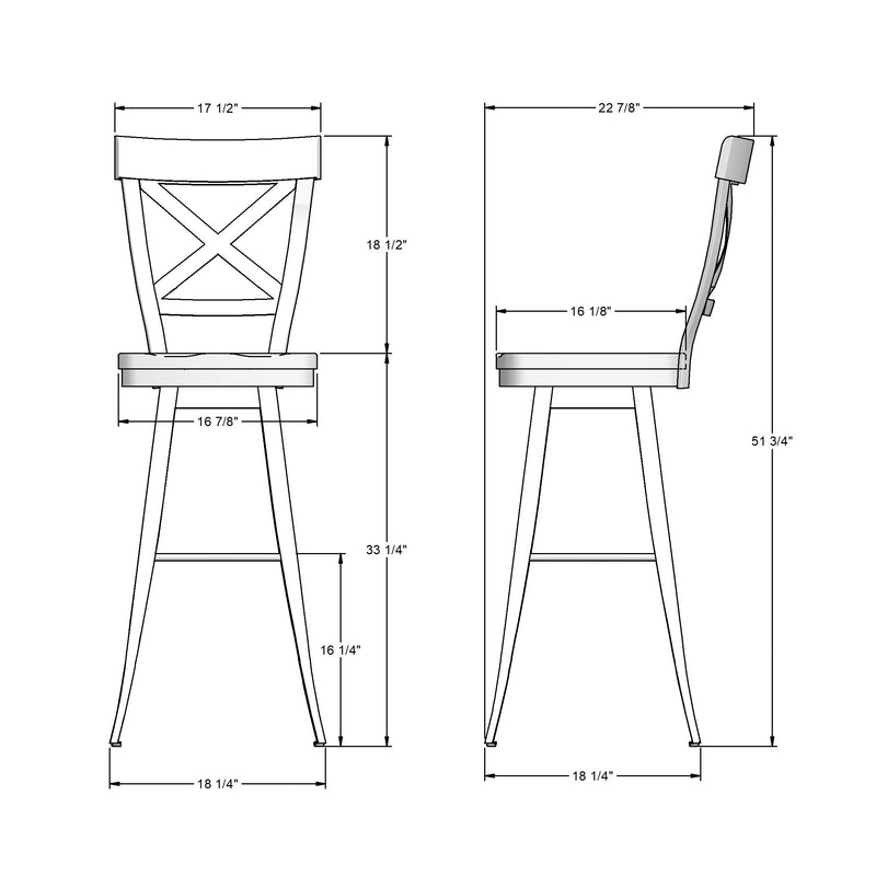 Kyle swivel stool - 41414-34B