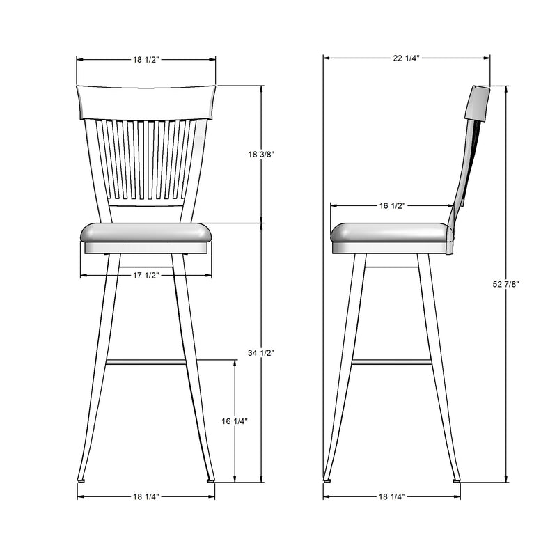 Annabelle swivel stool - 41419-34