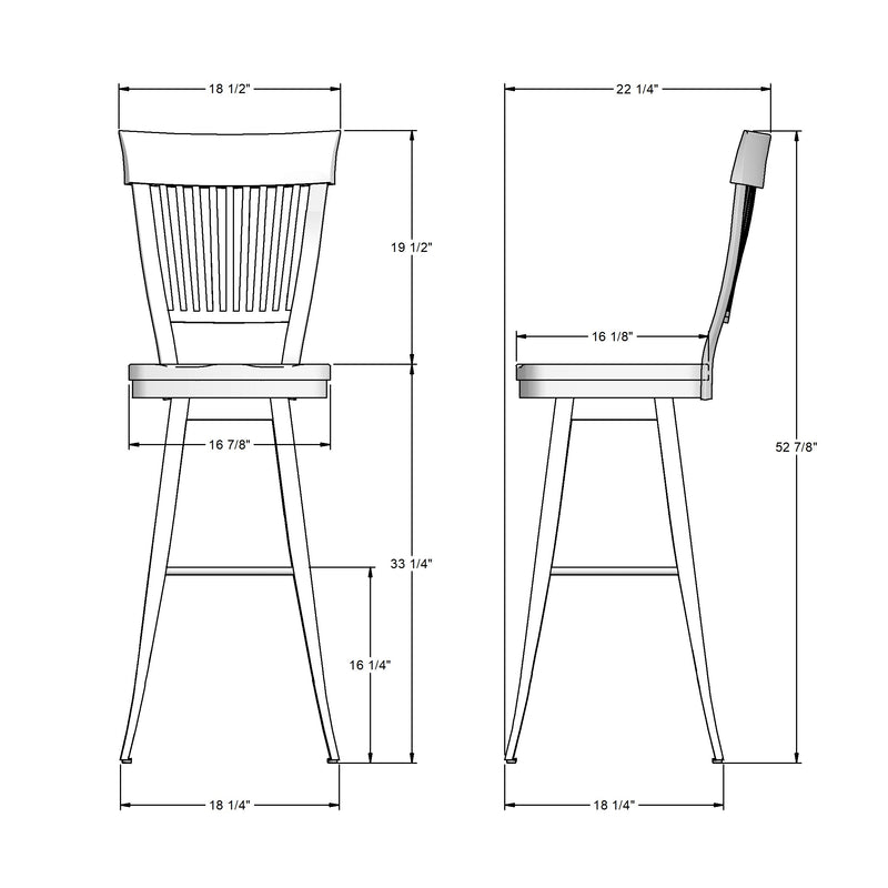 Annabelle swivel stool - 41419-34B