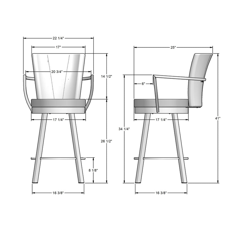 Cardin swivel stool - 41430-26