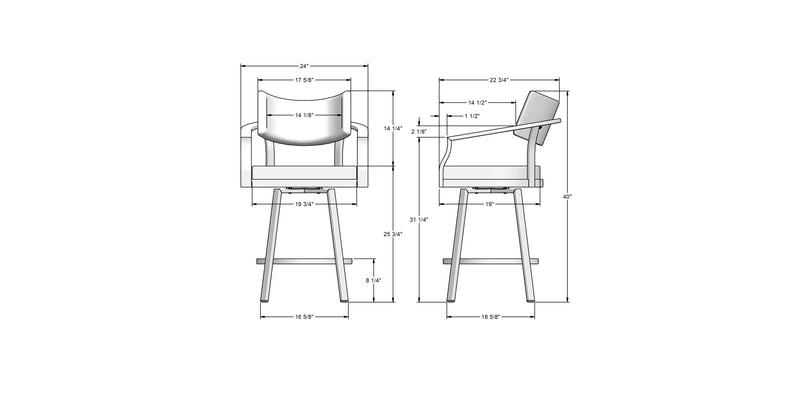 Jonas swivel stool - 41437-26