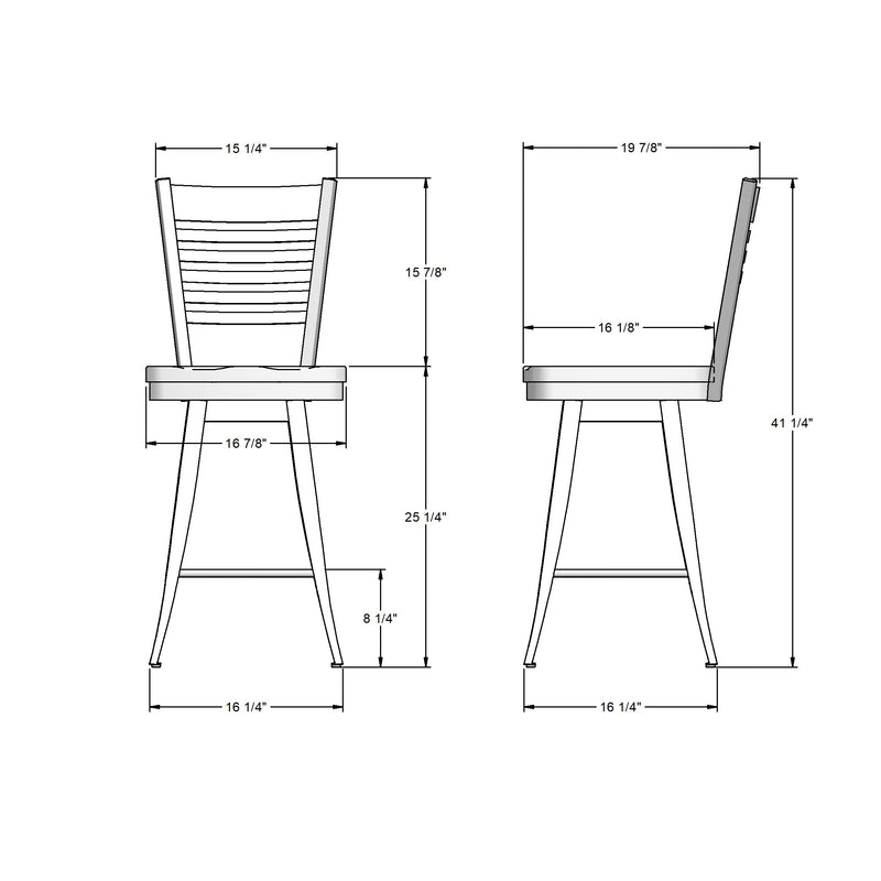 Edwin swivel stool - 41498-26B