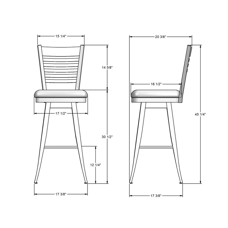 Edwin swivel stool - 41498-30